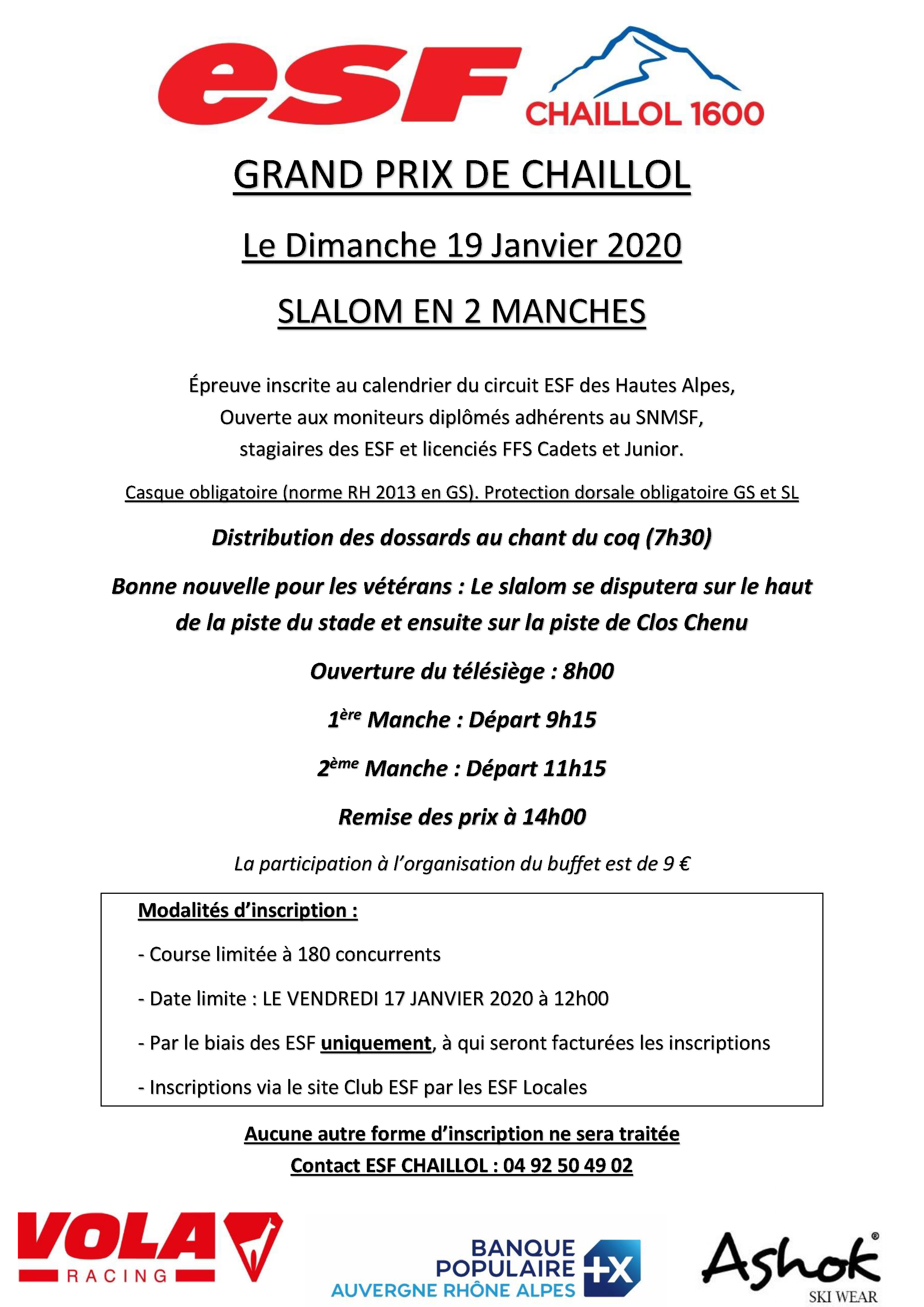 AFFICHE GRAND PRIX DE CHAILLOL 2020