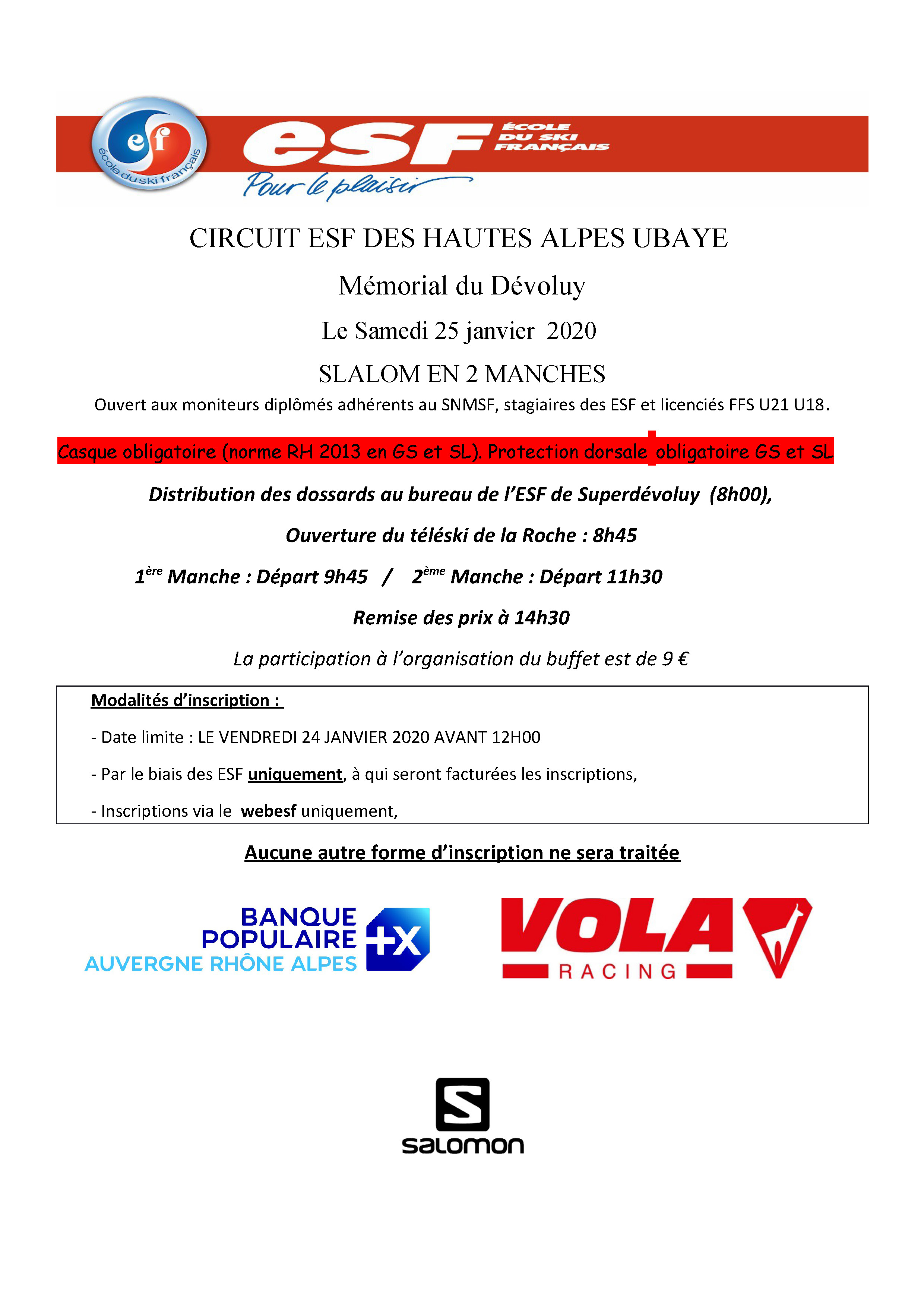 Affiche Grand prix ESF Dévoluy